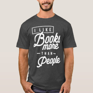 Camiseta Engraçado Eu Gosto Mais De Livros Do Que De Pessoa