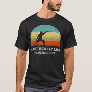 Camiseta Engraçado Eu Gosto Muito De Esgrima Ok Design