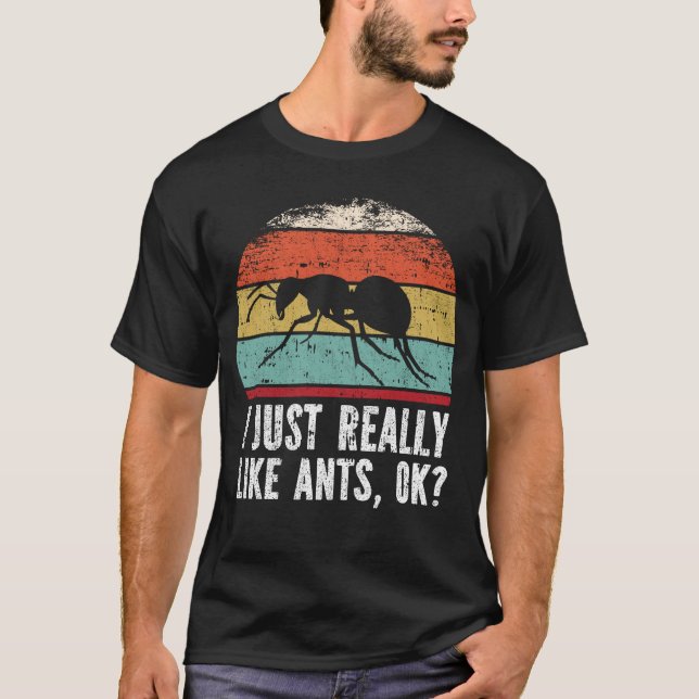 Camiseta Engraçado, Eu Gosto Muito De Formigas, Ok? (Frente)