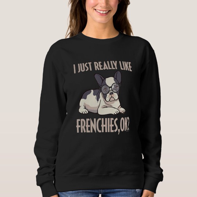 Camiseta Engraçado, Eu Gosto Muito De Franceses, Ok, Bolas  (Frente)