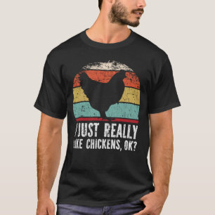 Camiseta Engraçado, Eu Gosto Muito De Galinhas, Certo?