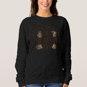 Camiseta Engraçado Eu Gosto Muito De Macacos Ok, Bela Anima