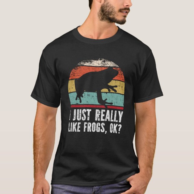 Camiseta Engraçado, Eu Gosto Muito De Sapos, Ok? (Frente)