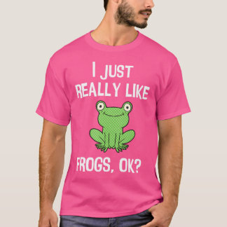 Camiseta Engraçado Eu Gosto Muito De Sapos Ok Eu Adoro Sapo