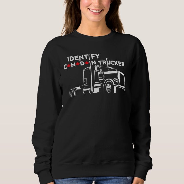 Camiseta Engraçado Eu Identifico Como Um Con Canadiano Da L (Frente)