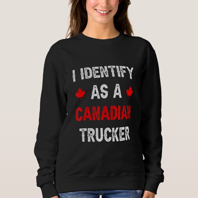 Camiseta Engraçado Eu Identifico Como Um Con Canadiano Da L (Frente)