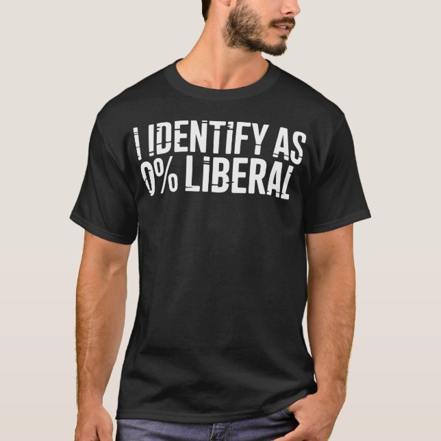 Camiseta Engraçado Eu Me Identifico Como 0 (Frente)