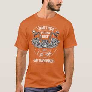 Camiseta Engraçado eu não andar de bicicleta, mas eu pego m