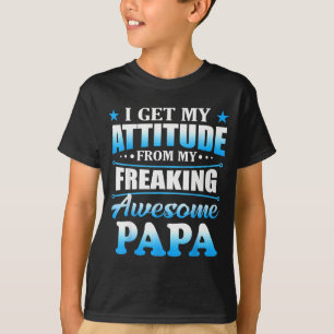 Camiseta Engraçado, eu pego minha atitude do meu incrível P
