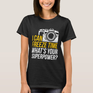 Camiseta Engraçado eu poder congelar Design de fotografia d