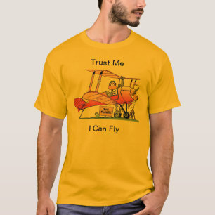 Camiseta Engraçado eu posso voar desenhos animados