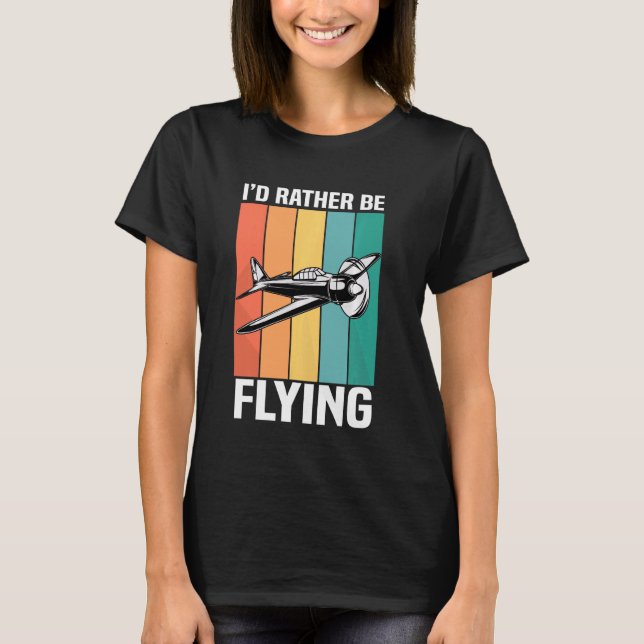 Camiseta Engraçado Eu Preferencialmente Que Esteja Voando A (Frente)