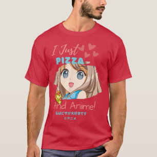 Camiseta Engraçado, eu só corto pizza e anime pizza Ani