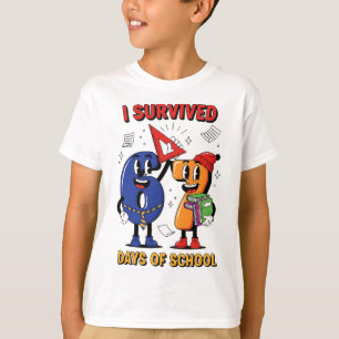 Camiseta Engraçado eu sobrevivi 67 dias de escola Meme Cria