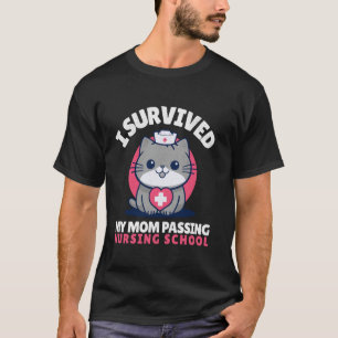 Camiseta Engraçado Eu Sobrevivi Minha Mãe Passando Escola D