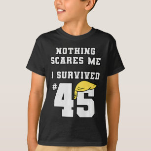 Camiseta Engraçado Eu Sobrevivi Trump 45 Nada Me Assusta Ka