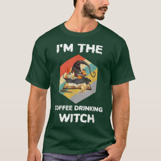 Camiseta Engraçado Eu Sou A Bruxa Bebendo De Café442044