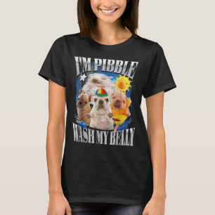 Camiseta Engraçado Eu Sou Cachorro Pibble Cachorrinho Lavar