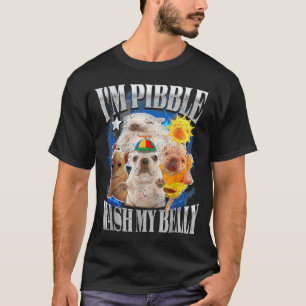 Camiseta Engraçado Eu Sou Cachorro Pibble Cachorrinho Lavar