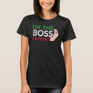 Camiseta Engraçado Eu Sou O Chefe Italiano Nonna Nonno Capi
