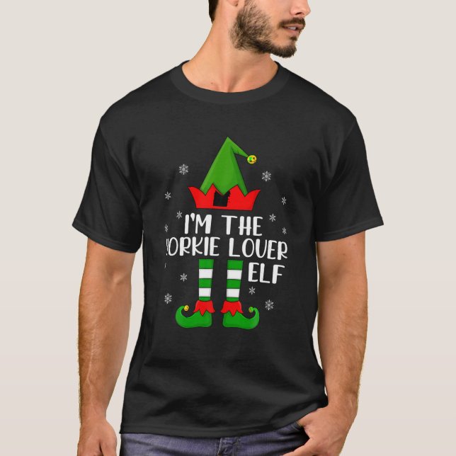 Camiseta Engraçado, eu sou o Yorkie Elf Chr (Frente)