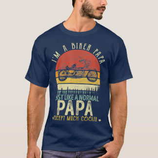 Camiseta Engraçado eu sou um papá Biker como um papá normal