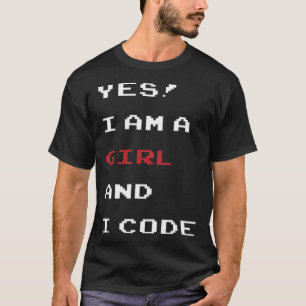Camiseta Engraçado eu sou uma garota do código Programadora