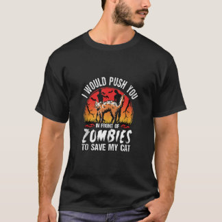 Camiseta Engraçado Eu Te Empurraria Na Frente Dos Zumbis Pa