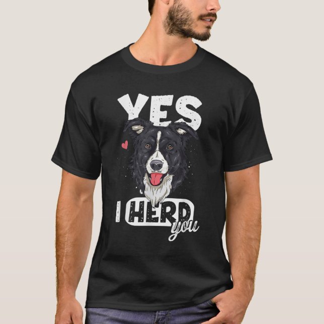 Camiseta Engraçado Eu Te Ter Visto A Borda Do Cachorro Coll (Frente)