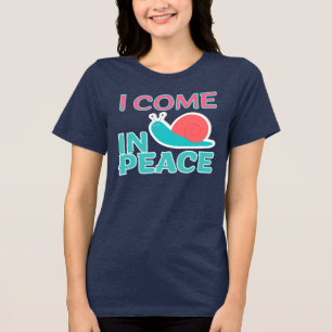 Camiseta Engraçado "Eu venho em paz" Engraçado Quitação Cor