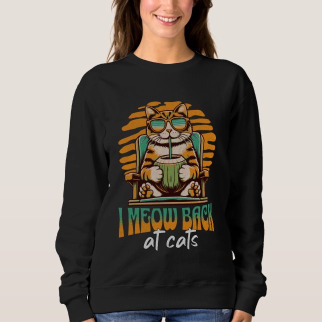 Camiseta Engraçado Eu Voltar Para Cats Sigma Cat Mema (Frente)