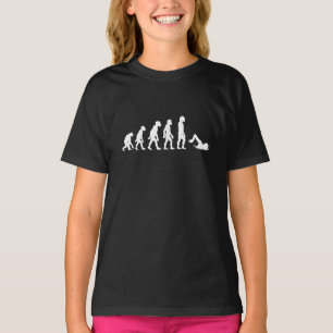 Camiseta Engraçado Evolução da Nadagem Humana Natação