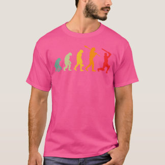 Camiseta Engraçado Evolução do Críquete Humano Engraçado Cr