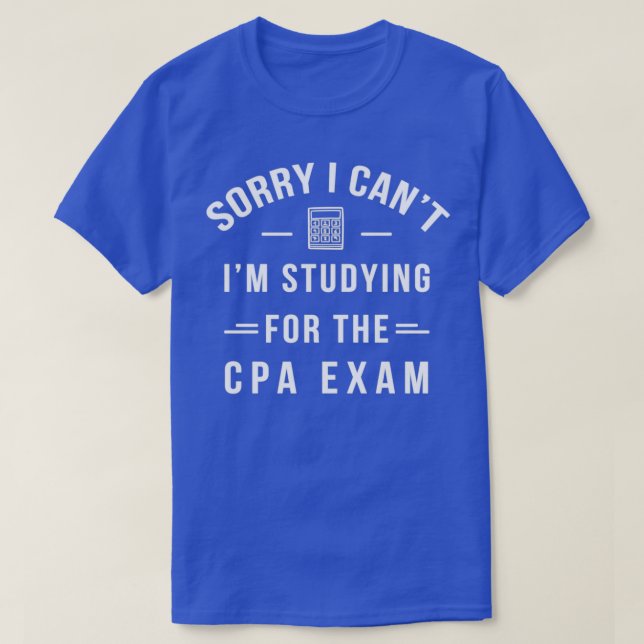 Camiseta Engraçado Exame CPA Estudando Contas Públicas Cert (Frente do Design)