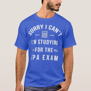 Camiseta Engraçado Exame CPA Estudando Contas Públicas Cert
