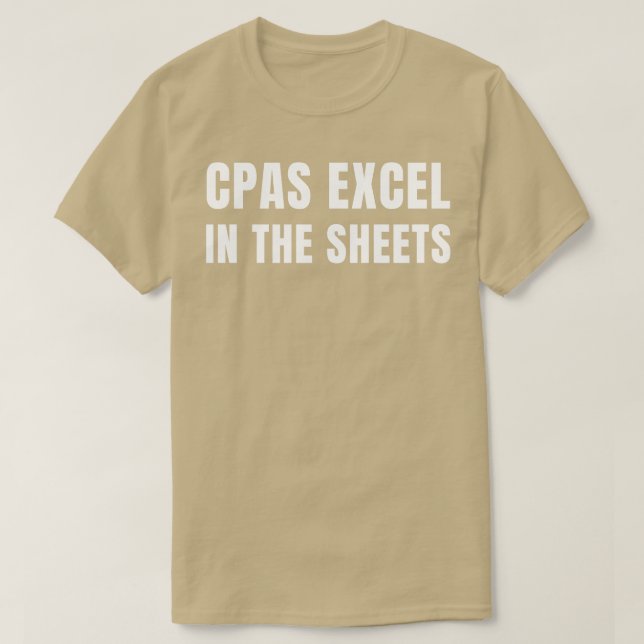 Camiseta Engraçado Excel na Contabilidade de Folhas (Frente do Design)