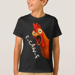 Camiseta Engraçado F-caw-f Galinha Fcawf Rooster Halloween 