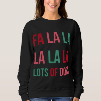 Camiseta Engraçado Fa la la muitos cães Cachorro de Natal L