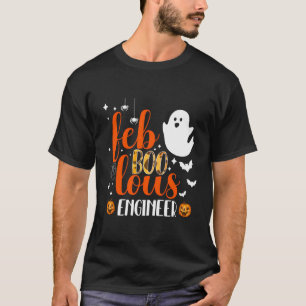 Camiseta Engraçado Fabuloso Engenheiro Ghost Halloween Cost