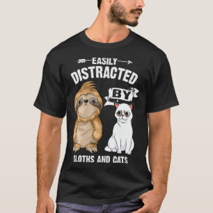 Camiseta Engraçado, facilmente distraído, homens dotados de