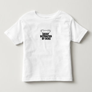 Camiseta engraçado Facilmente Distraído Por Cães, presente