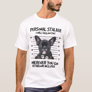 Camiseta Engraçado Falador Pessoal Negro Buldogue Francês