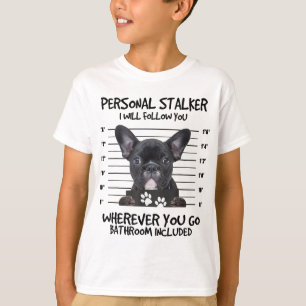 Camiseta Engraçado Falador Pessoal Negro Buldogue Francês