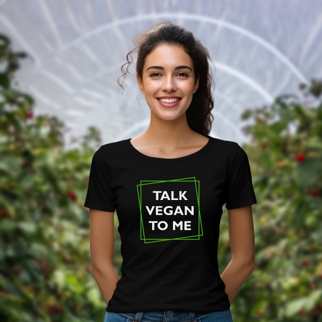 Camiseta Engraçado falar comigo sobre Vegan, Ativismo Verde (Criador carregado)