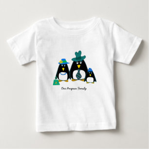 Camiseta Engraçado Família Penguin Natal Presente Bebê T