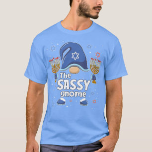 Camiseta Engraçado Família Sassy Gnomo Hanukkah Matching Pa
