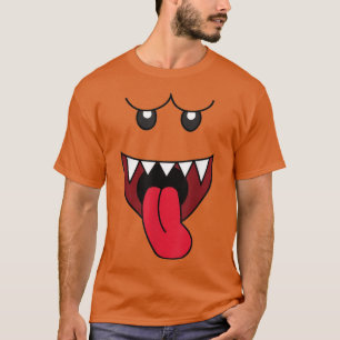 Camiseta Engraçado Fantasma Boo Rosto Assustador Halloween