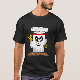 Camiseta Engraçado Fantasma Fazendo Chocolate Cookies Baker