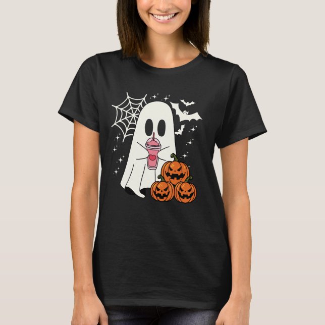 Camiseta Engraçado Fantasma Jack O Lanterna Halloween - Épo (Frente)