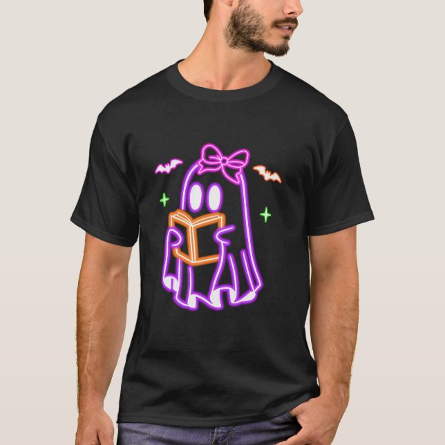 Camiseta Engraçado Fantasma Trendy Spooky Ticker Trick Ou E (Frente)